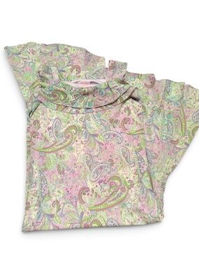 Vintage Jessie Girl Paisley Ruffle Neck Maxi Dress